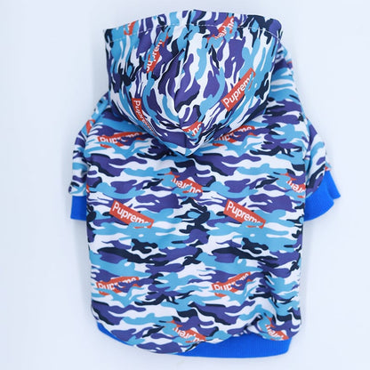 Sudadera con Capucha para Mascotas con Diseño de Camuflaje