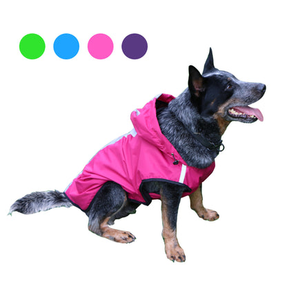 Impermeable con capucha para perros de 60 cm