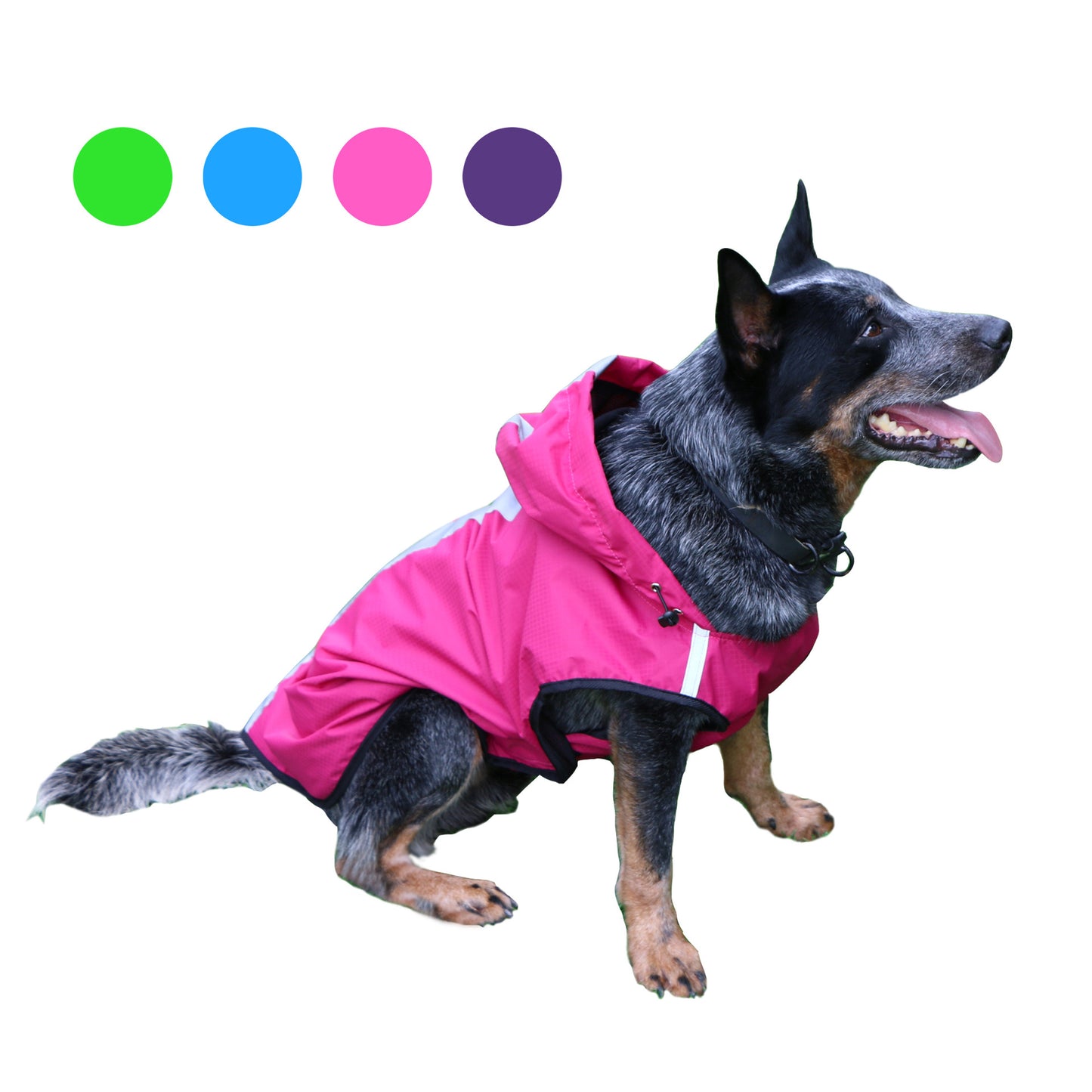 Impermeable con capucha para perros de 60 cm