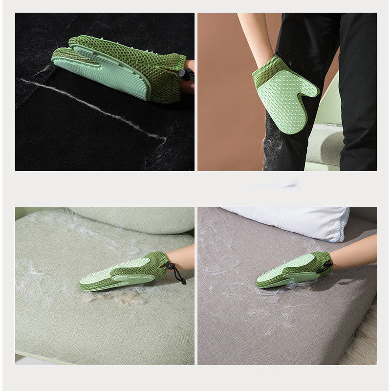 Guantes sedosos para el cuidado de mascotas