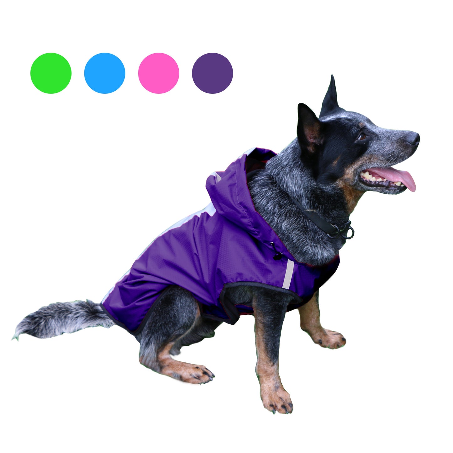 Impermeable con capucha para perros de 60 cm