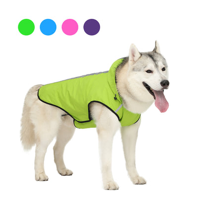 Impermeable con capucha para perros de 60 cm