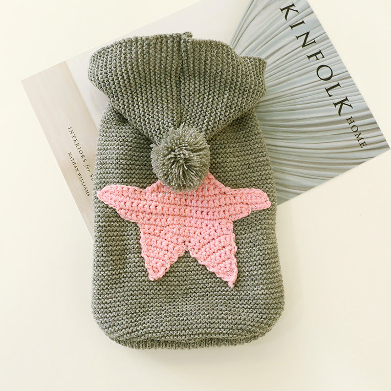 Jersey de otoño/invierno para perros y gatos con estrellas
